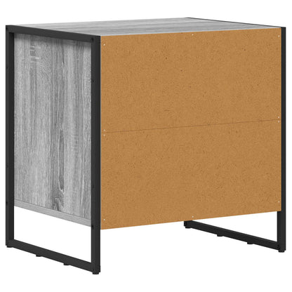Bedside Table Grey Sonoma 50 x 39.5 x 50 cm Engineered Wood