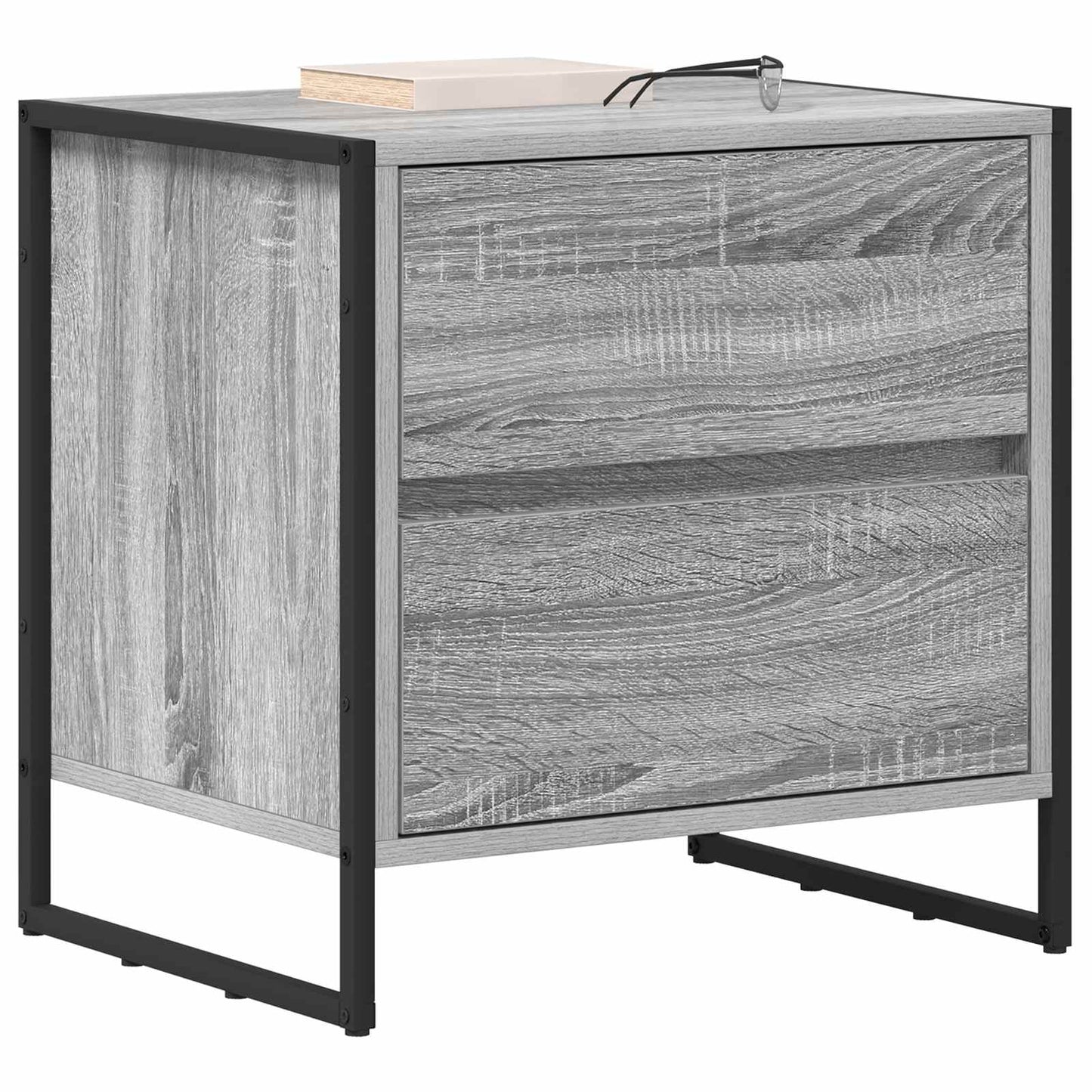 Bedside Table Grey Sonoma 50 x 39.5 x 50 cm Engineered Wood