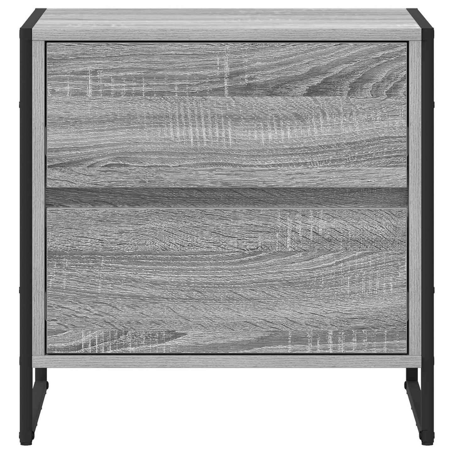 Bedside Table with Drawer 2 pcs Grey Sonoma 50 x 39.5 x 50 cm