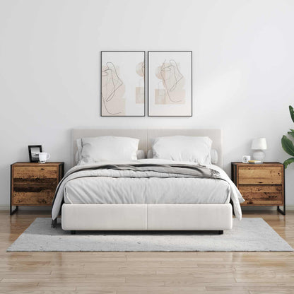 Bedside Table Old Wood 50 x 39.5 x 50 cm Engineered Wood