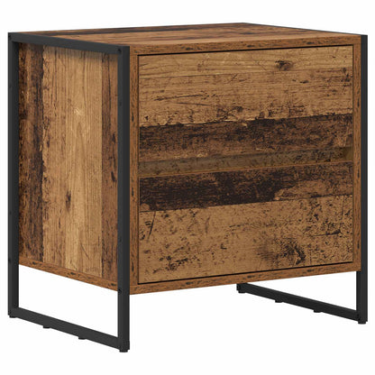 Bedside Table Old Wood 50 x 39.5 x 50 cm Engineered Wood