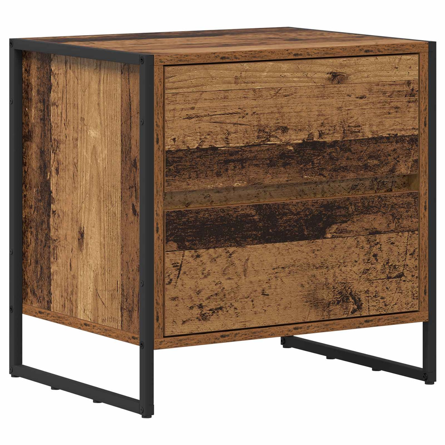 Bedside Table Old Wood 50 x 39.5 x 50 cm Engineered Wood