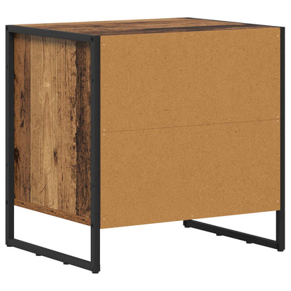 Bedside Table Old Wood 50 x 39.5 x 50 cm Engineered Wood