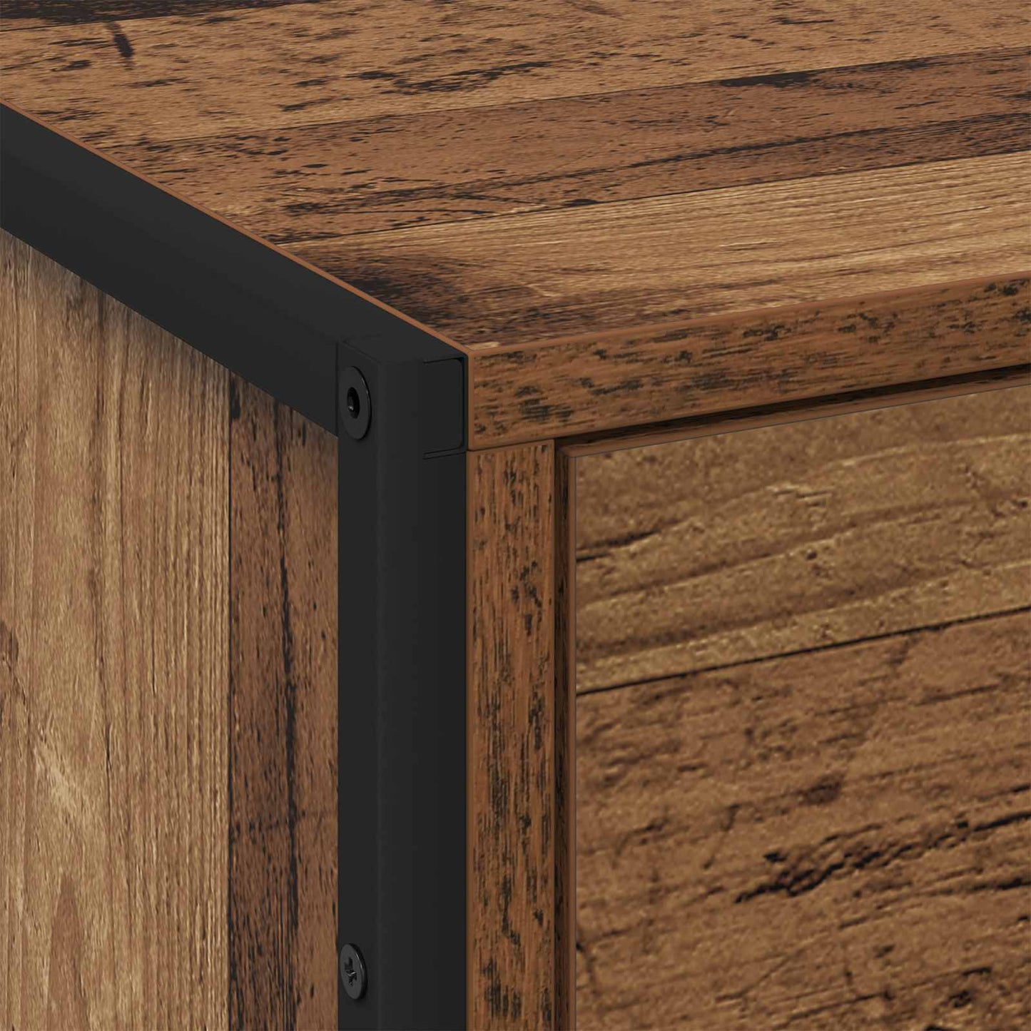 Bedside Table 2 pcs Old Wood 50 x 39.5 x 50 cm Engineered Wood