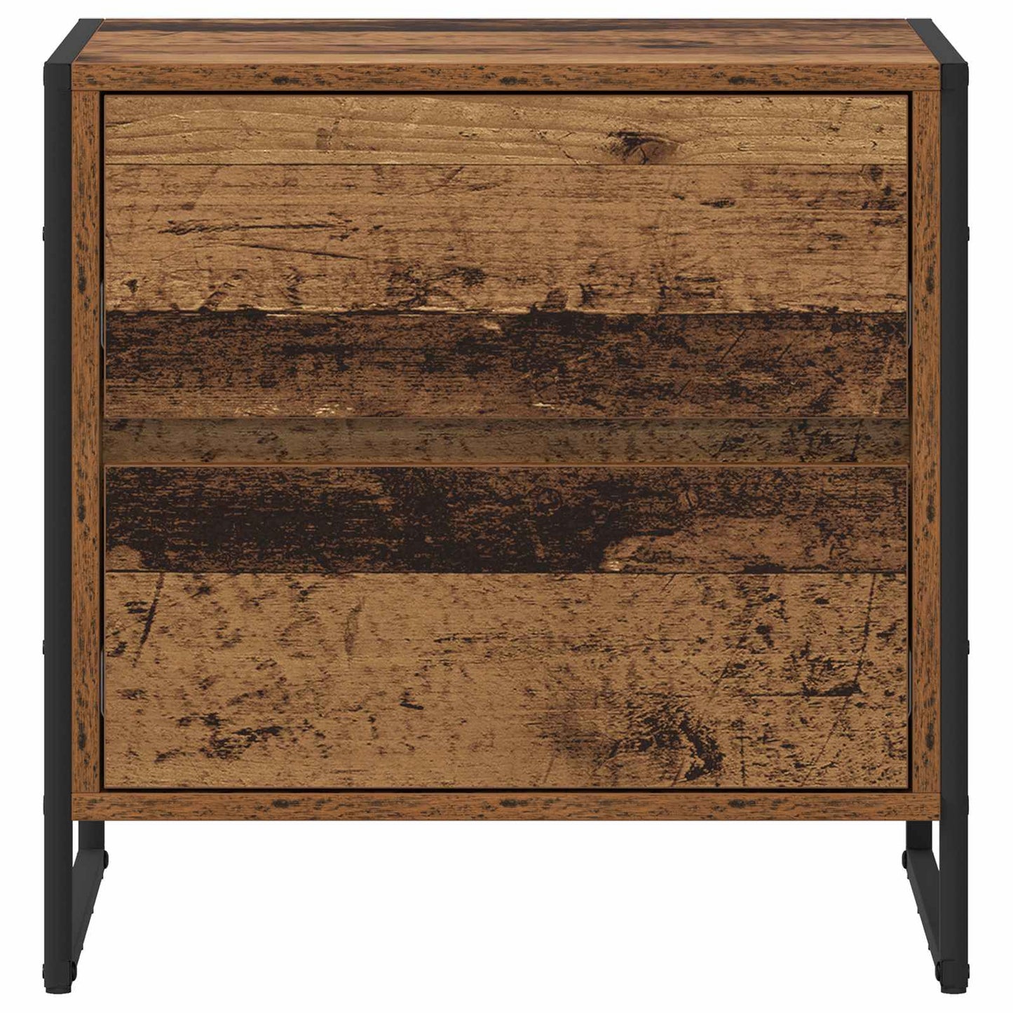 Bedside Table 2 pcs Old Wood 50 x 39.5 x 50 cm Engineered Wood