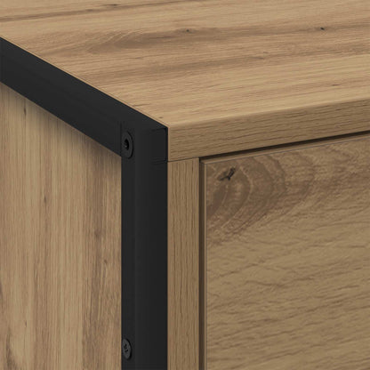 Bedside Table with Drawer 2 pcs Artisian Oak 50 x 39.5 x 50 cm