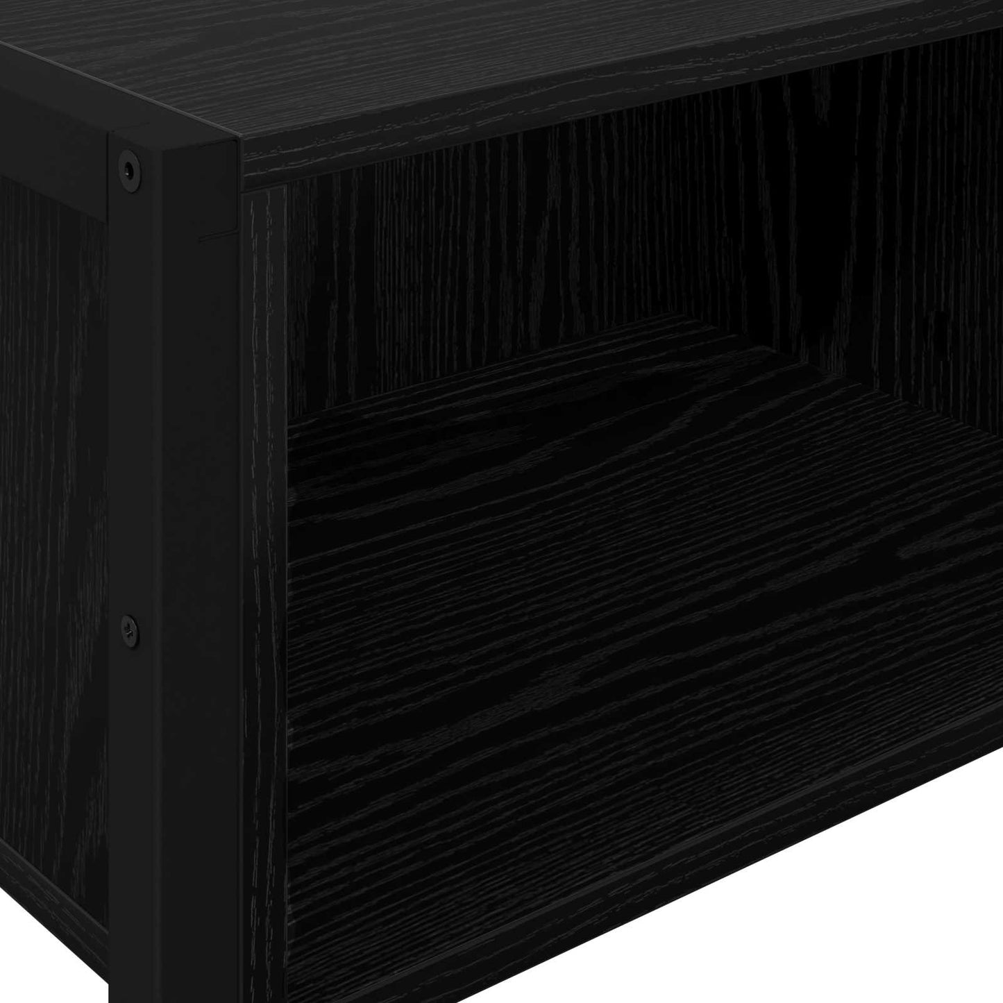 End Table Black Oak 100 x 36 x 75 cm Engineered Wood