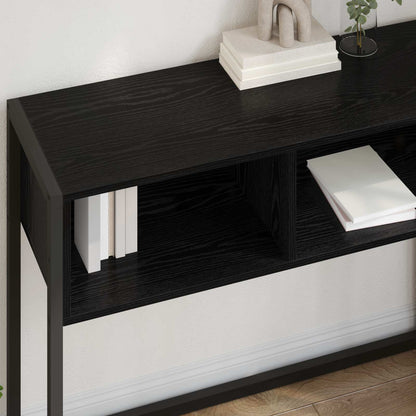 End Table Black Oak 100 x 36 x 75 cm Engineered Wood