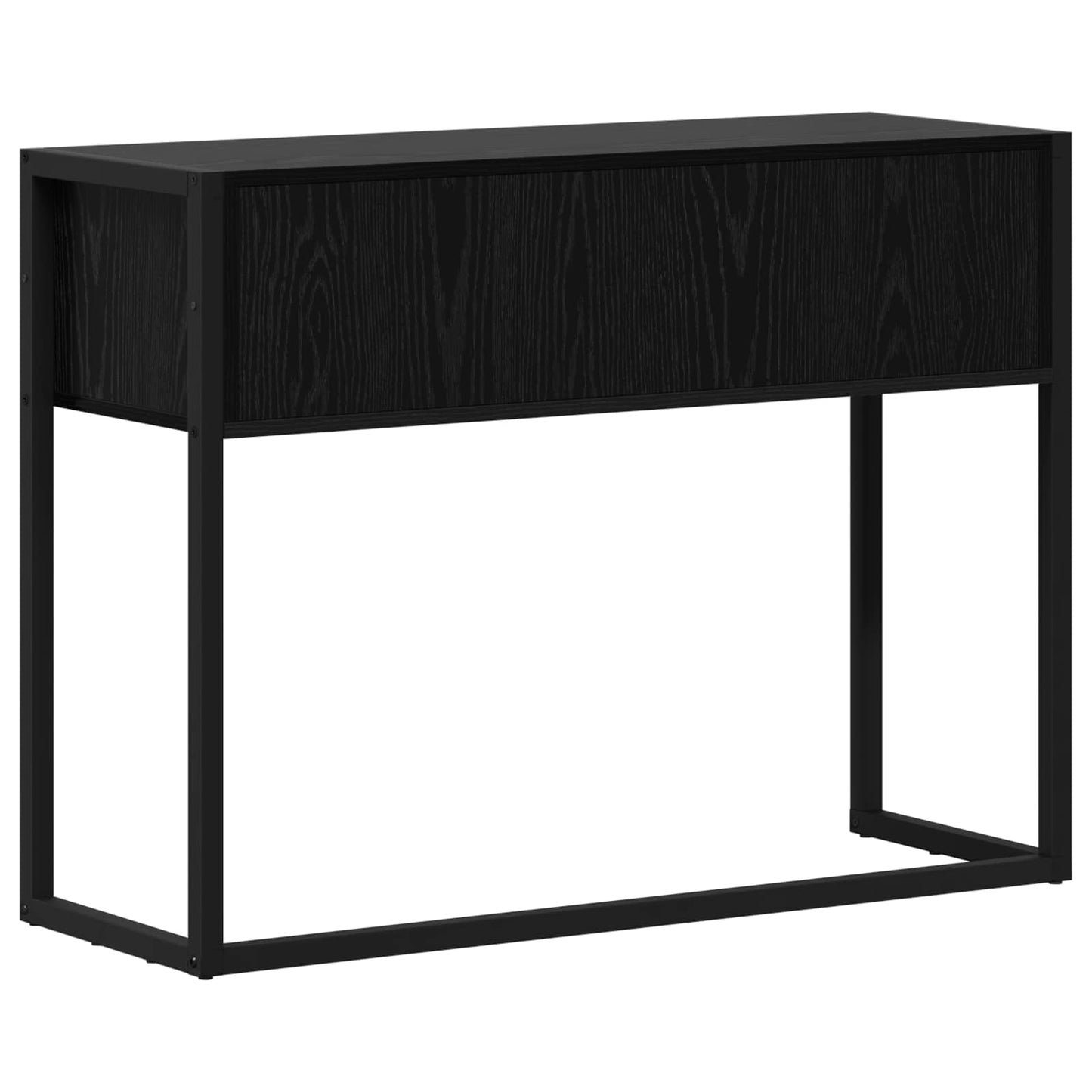 End Table Black Oak 100 x 36 x 75 cm Engineered Wood