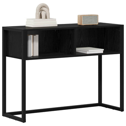 End Table Black Oak 100 x 36 x 75 cm Engineered Wood