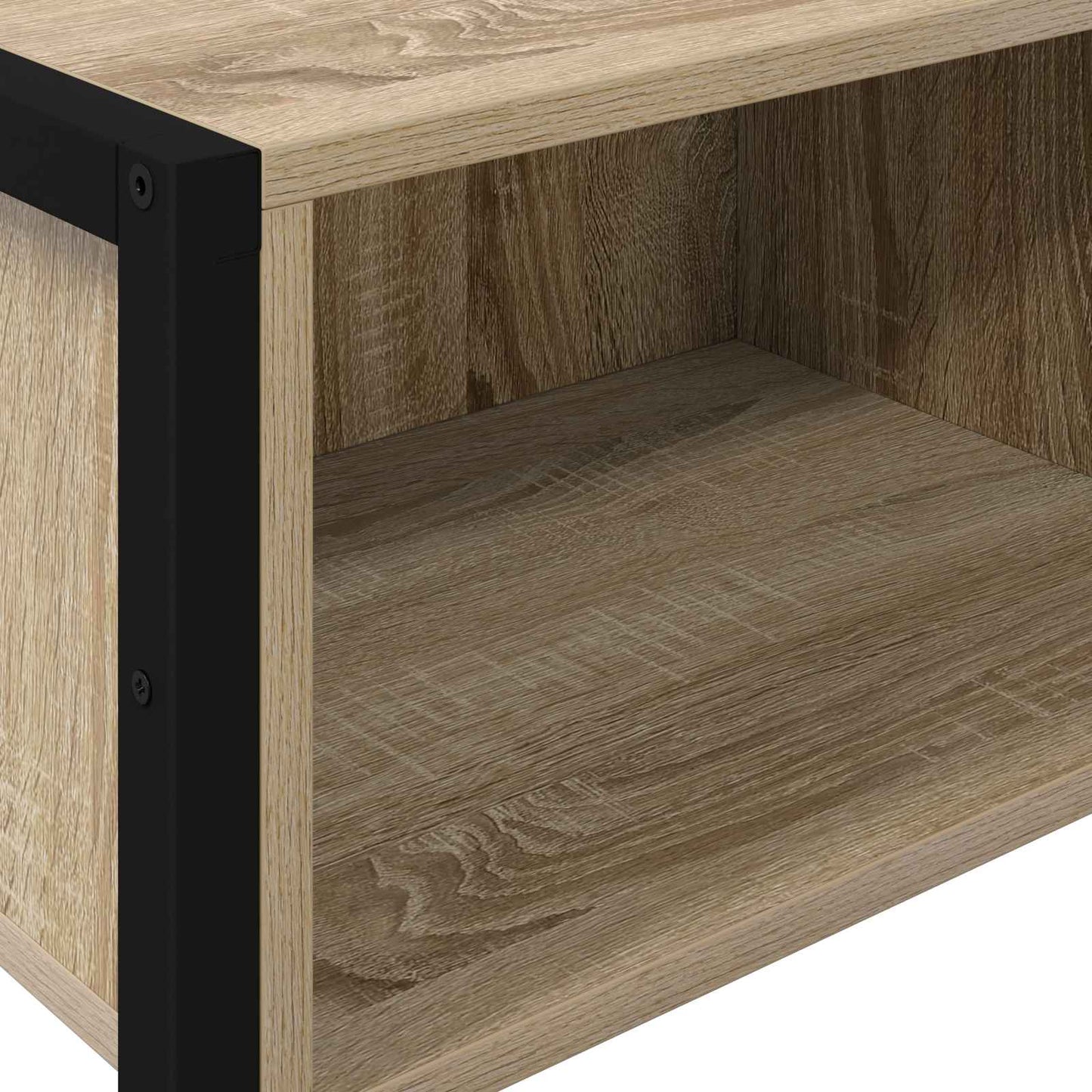 End Table with Storage Sonoma 100 x 36 x 75 cm Engineered Wood