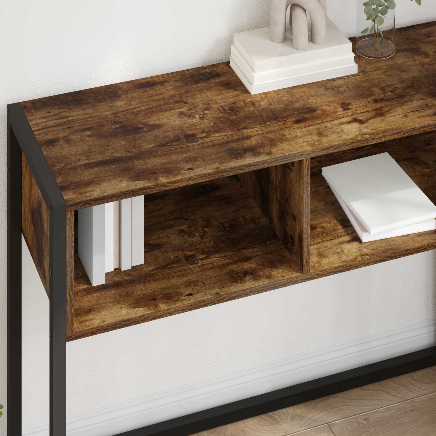 End Table Smoke Oak 100 x 36 x 75 cm Engineered Wood