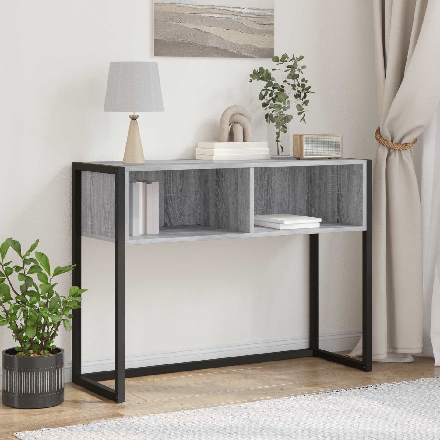 End Table Grey Sonoma 100 x 36 x 75 cm Engineered Wood
