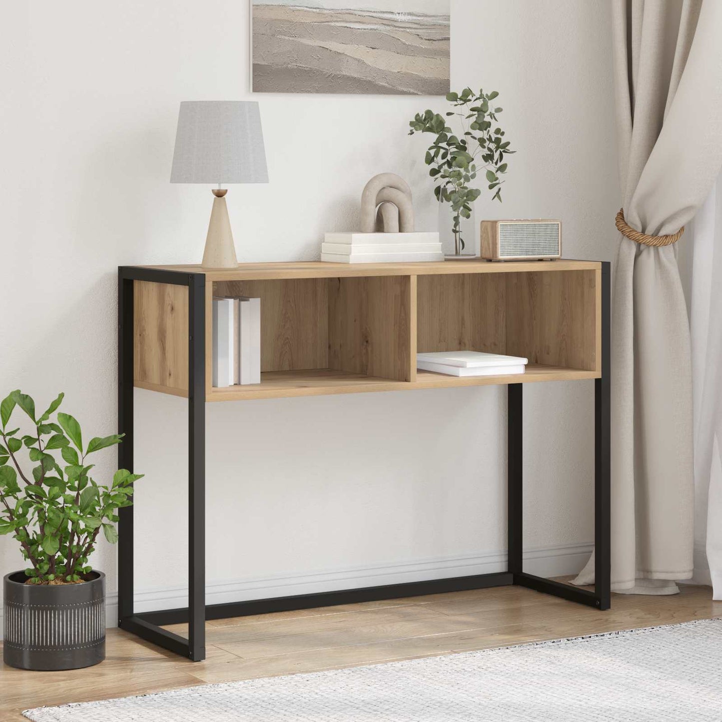 End Table Artisian Oak 100 x 36 x 75 cm Engineered Wood