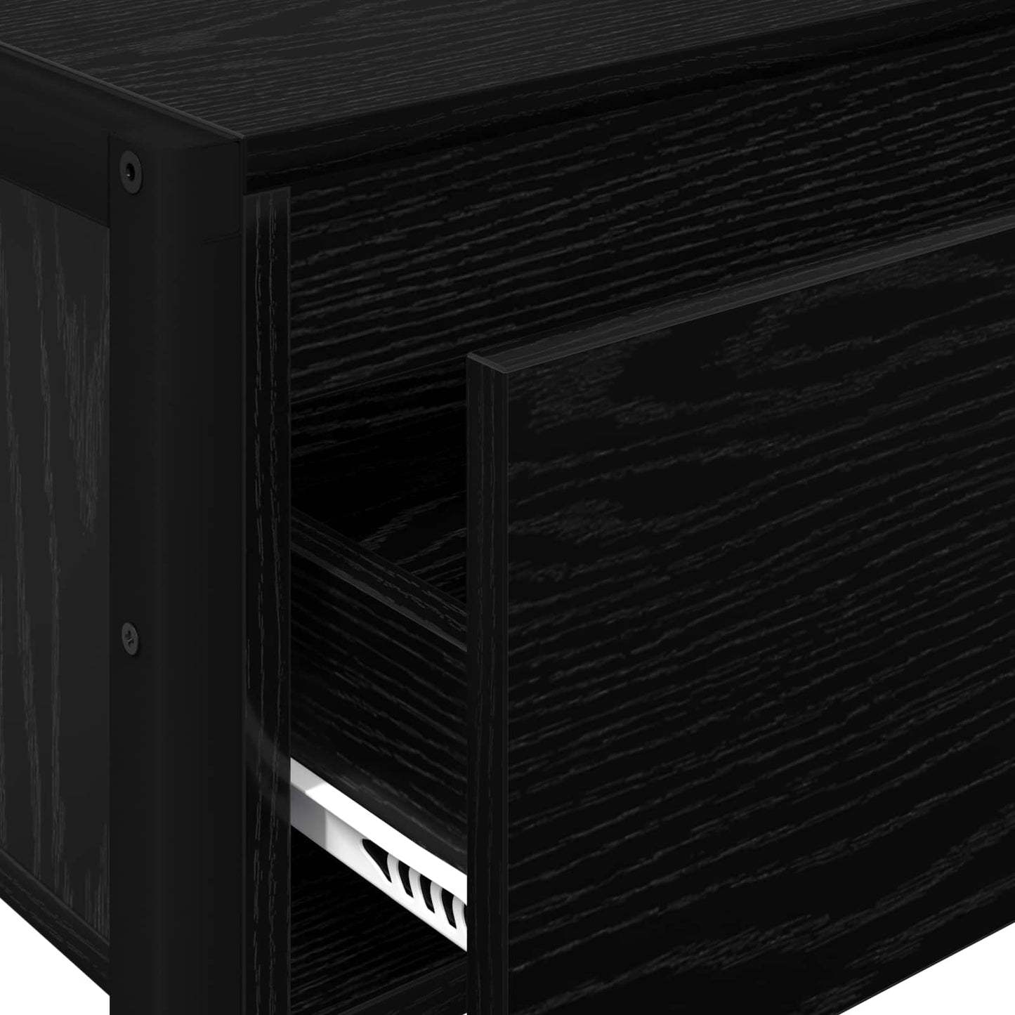 End Table Black Oak 100 x 36 x 75 cm Engineered Wood