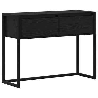 End Table Black Oak 100 x 36 x 75 cm Engineered Wood
