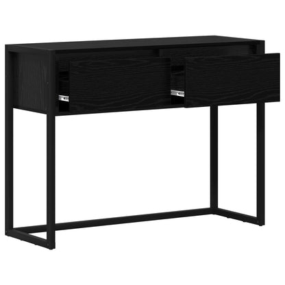 End Table Black Oak 100 x 36 x 75 cm Engineered Wood