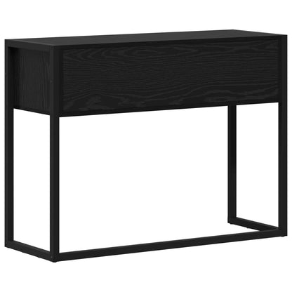 End Table Black Oak 100 x 36 x 75 cm Engineered Wood