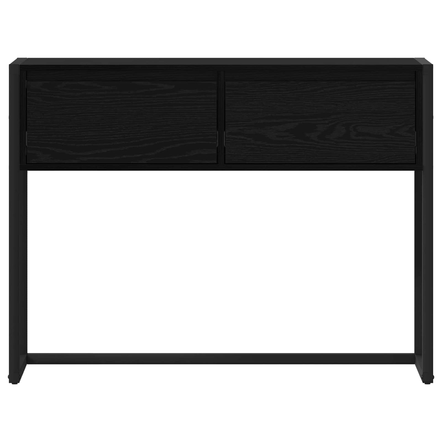 End Table Black Oak 100 x 36 x 75 cm Engineered Wood