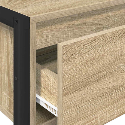 End Table with Drawer Sonoma 100 x 36 x 75 cm Engineered Wood