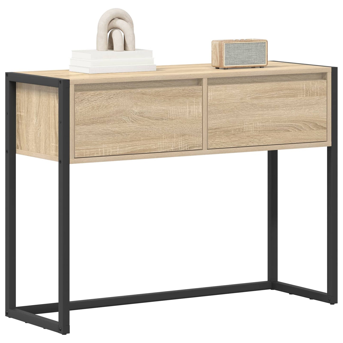 End Table with Drawer Sonoma 100 x 36 x 75 cm Engineered Wood