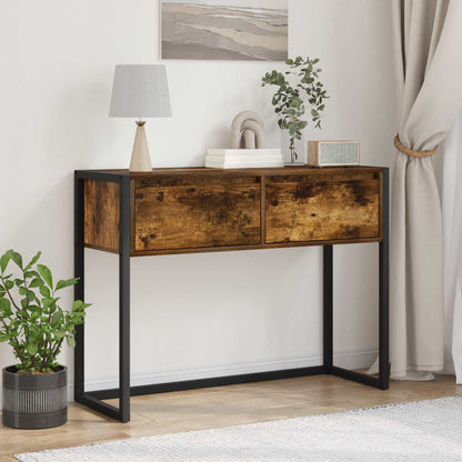End Table Smoke Oak 100 x 36 x 75 cm Engineered Wood