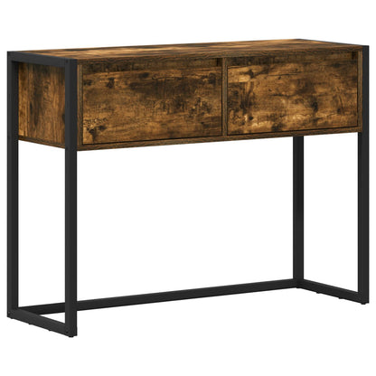 End Table Smoke Oak 100 x 36 x 75 cm Engineered Wood