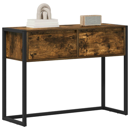 End Table Smoke Oak 100 x 36 x 75 cm Engineered Wood