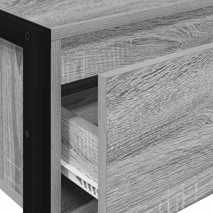 End Table Grey Sonoma 100 x 36 x 75 cm Engineered Wood