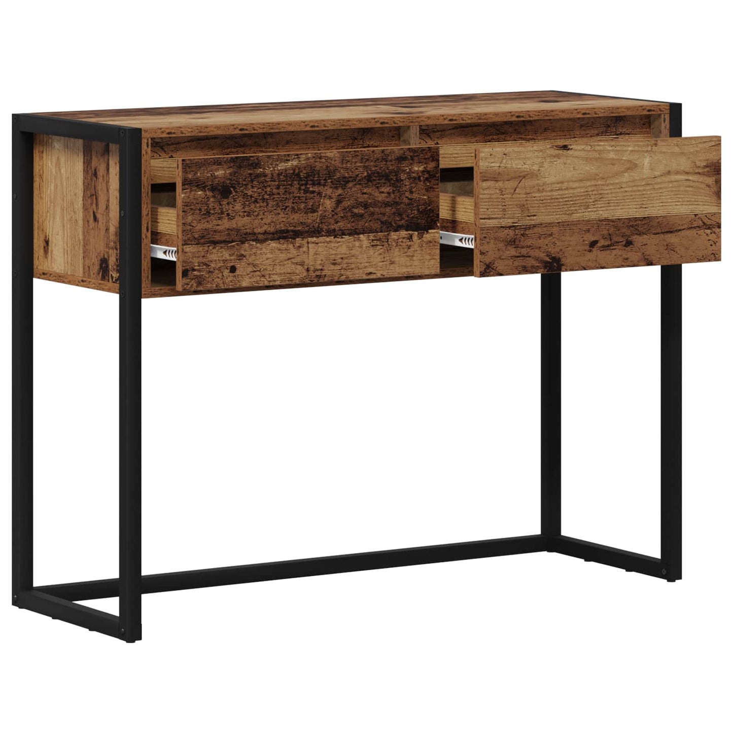 End Table with Drawer Old Wood 100 x 36 x 75 cm Engineered Wood