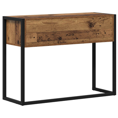 End Table with Drawer Old Wood 100 x 36 x 75 cm Engineered Wood