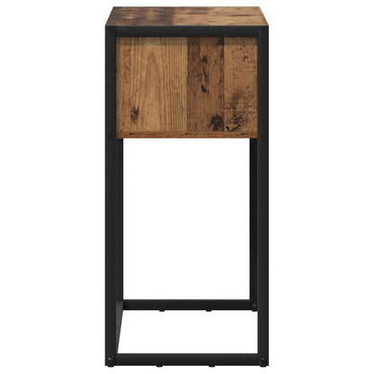 End Table with Drawer Old Wood 100 x 36 x 75 cm Engineered Wood