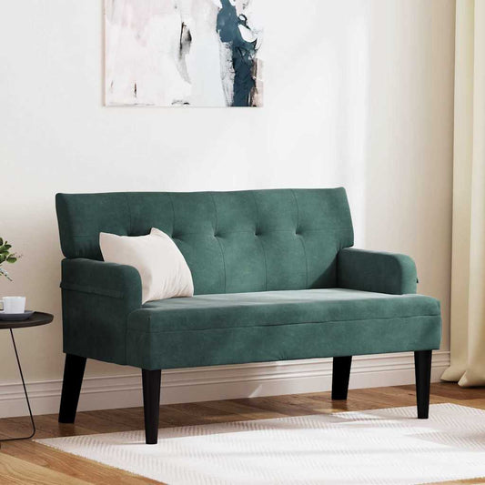 Chesterfield Bench Dark Green 112 x 65.5 x 75 cm Velvet