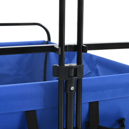 Folding Wagon Blue 89 x 63 x 96 cm Steel and Polyester Oxford