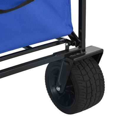 Folding Wagon Blue 89 x 63 x 96 cm Steel and Polyester Oxford