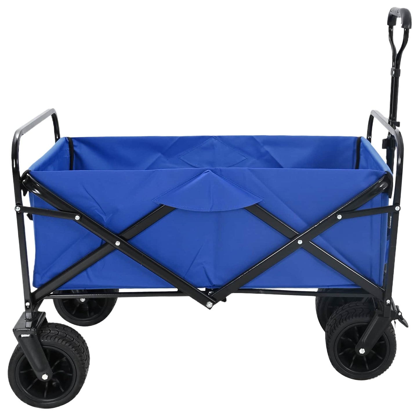Folding Wagon Blue 89 x 63 x 96 cm Steel and Polyester Oxford