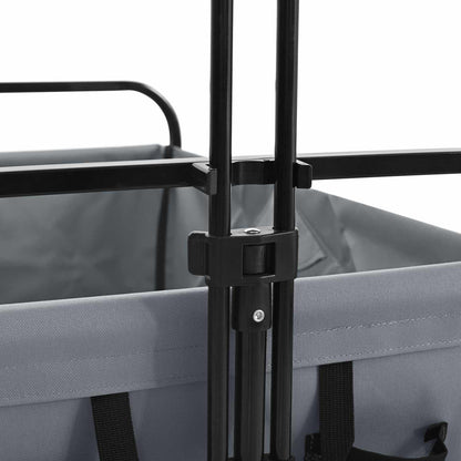 Folding Wagon Grey 89 x 63 x 96 cm Steel and Polyester Oxford