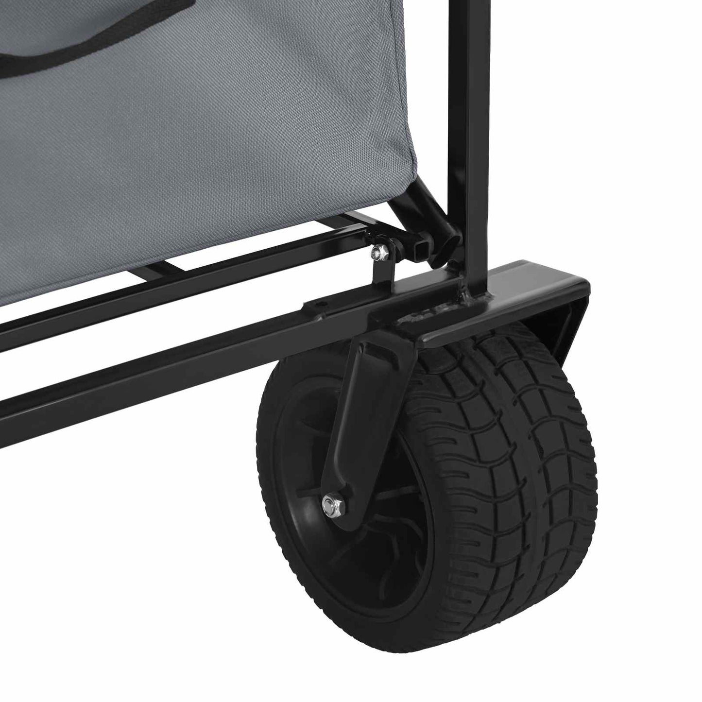 Folding Wagon Grey 89 x 63 x 96 cm Steel and Polyester Oxford