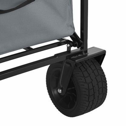 Folding Wagon Grey 89 x 63 x 96 cm Steel and Polyester Oxford