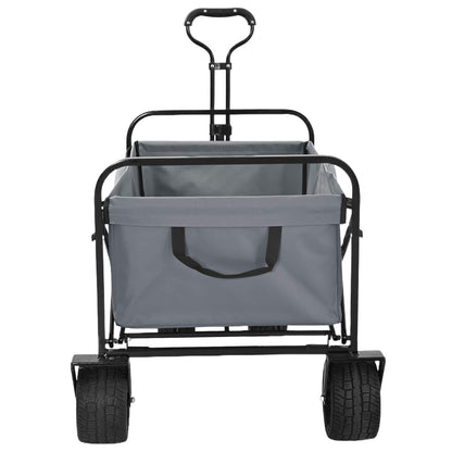 Folding Wagon Grey 89 x 63 x 96 cm Steel and Polyester Oxford