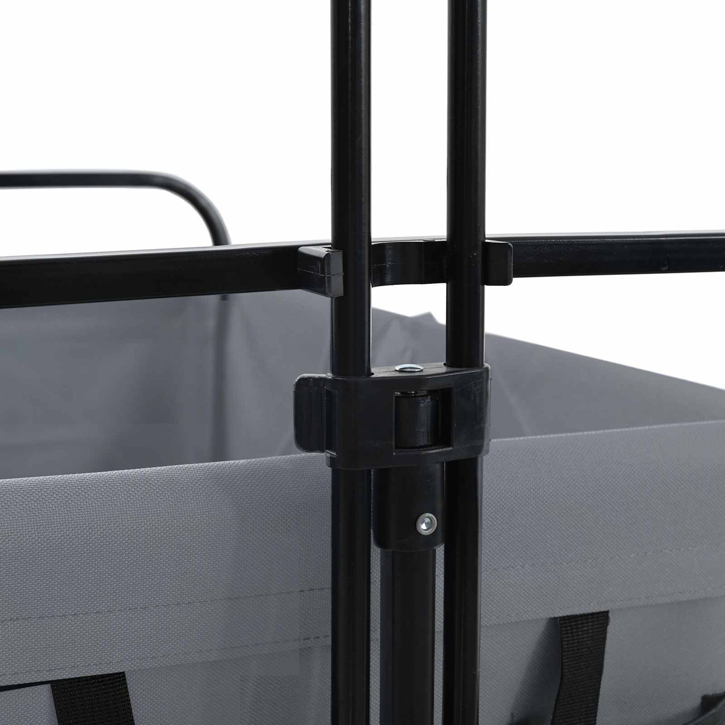 Folding Hand Trolley Manual Grey 94 x 53 x 99 cm Oxford Cloth