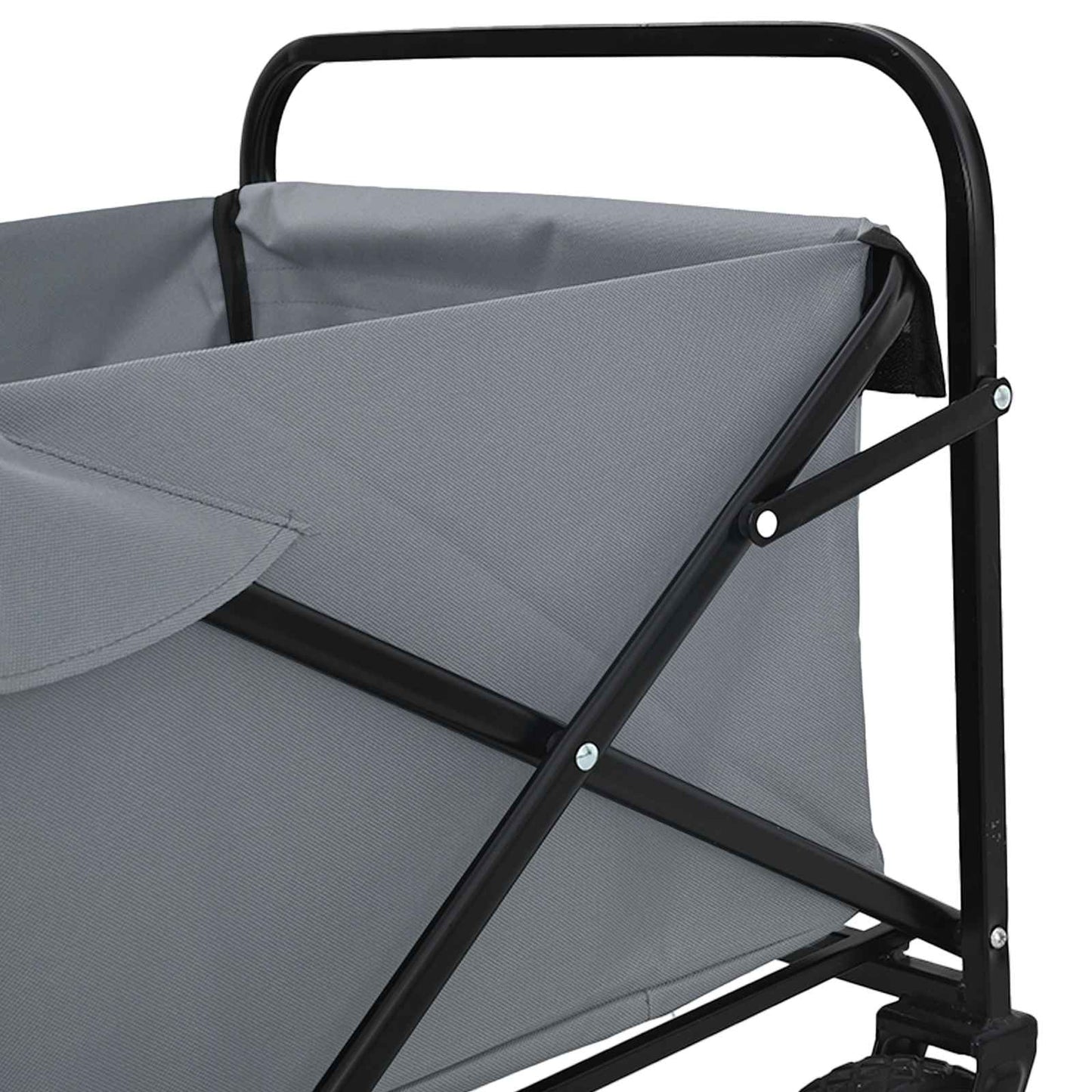 Folding Hand Trolley Manual Grey 94 x 53 x 99 cm Oxford Cloth