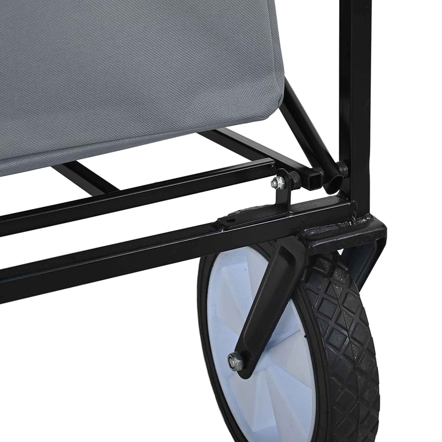 Folding Hand Trolley Manual Grey 94 x 53 x 99 cm Oxford Cloth
