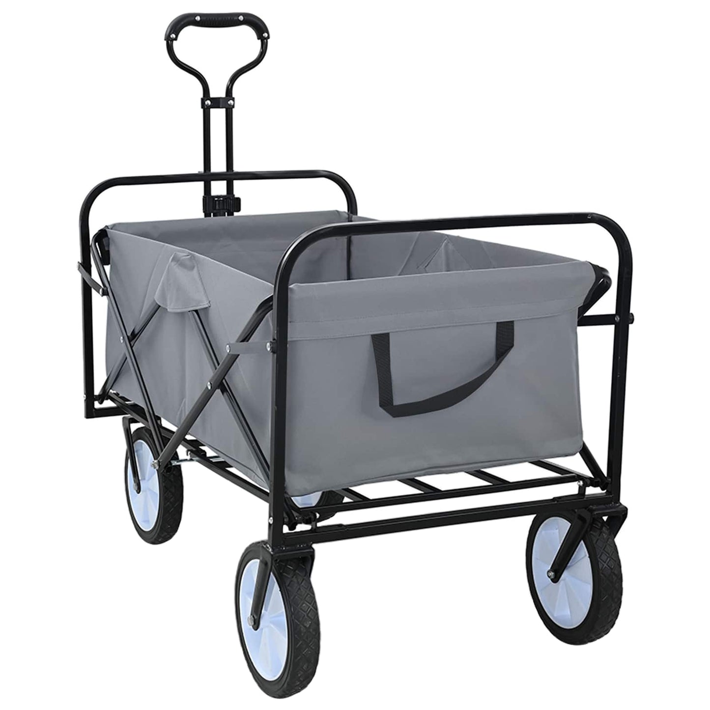 Folding Hand Trolley Manual Grey 94 x 53 x 99 cm Oxford Cloth