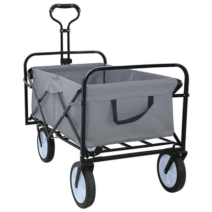 Folding Hand Trolley Manual Grey 94 x 53 x 99 cm Oxford Cloth