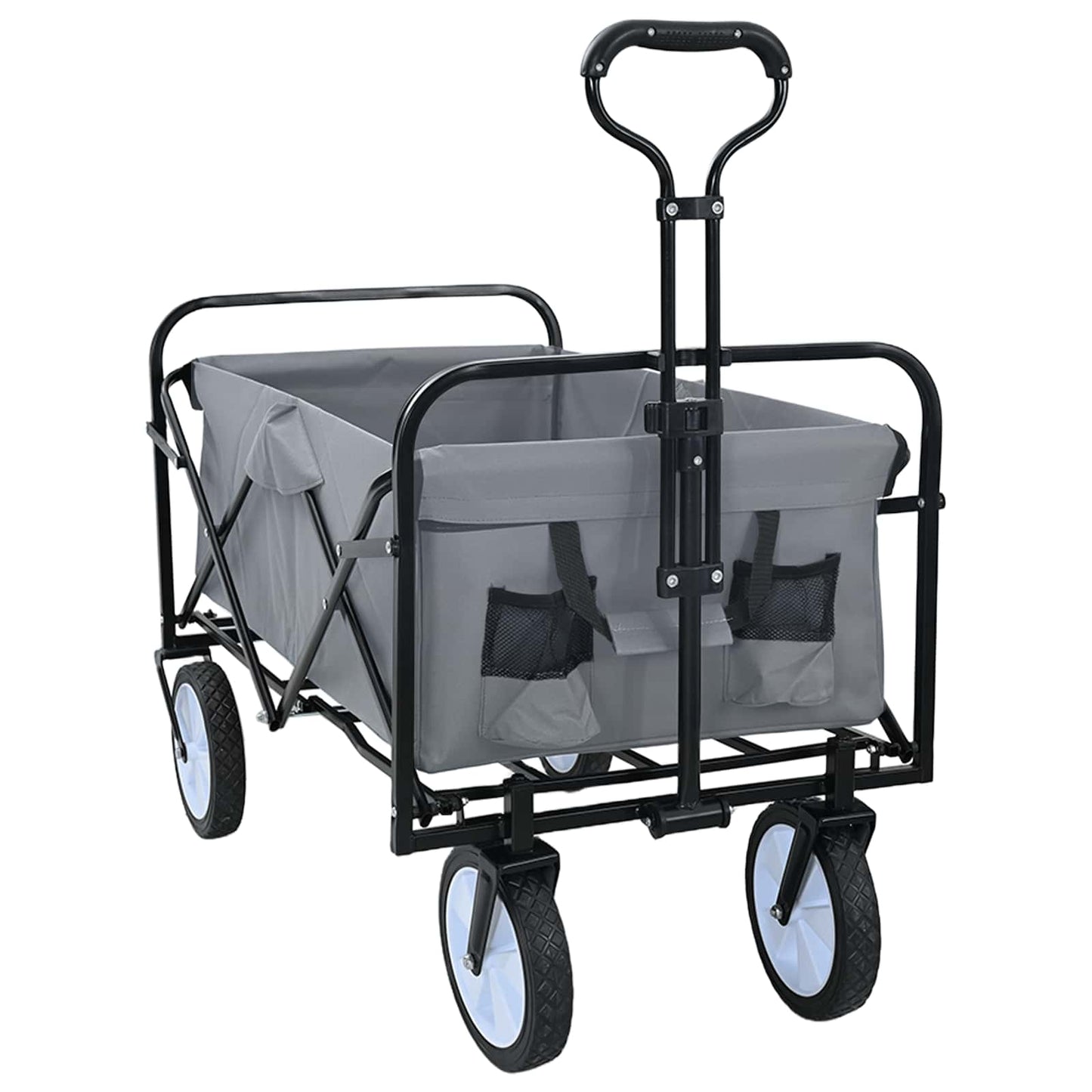Folding Hand Trolley Manual Grey 94 x 53 x 99 cm Oxford Cloth