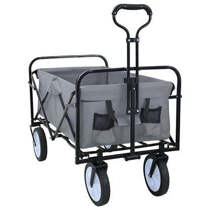 Folding Hand Trolley Manual Grey 94 x 53 x 99 cm Oxford Cloth