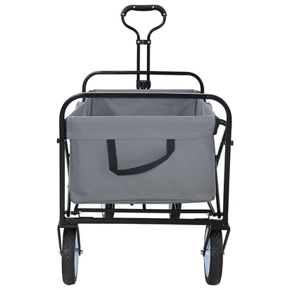 Folding Hand Trolley Manual Grey 94 x 53 x 99 cm Oxford Cloth