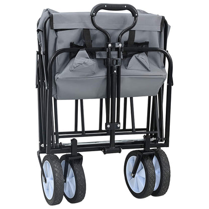 Folding Hand Trolley Manual Grey 94 x 53 x 99 cm Oxford Cloth