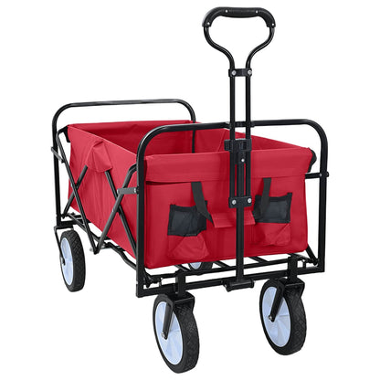 Folding Hand Trolley Manual Red 94 x 53 x 99 cm Oxford Cloth